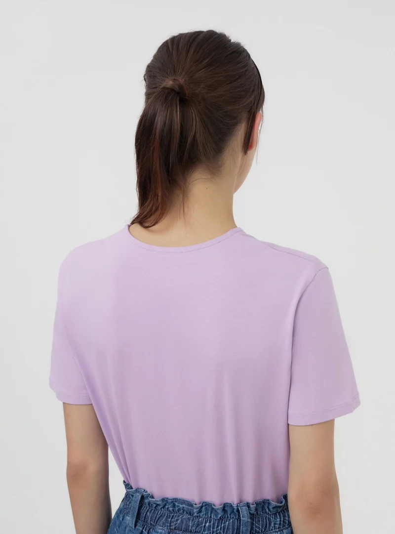 T-shirt con taschino e stampa TRNPOPLAB