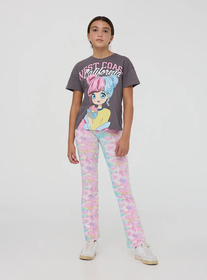 T-shirt stampa manga