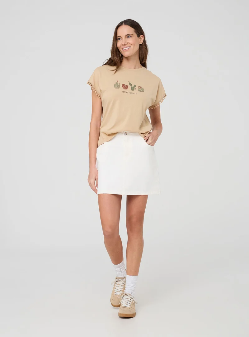 T-shirt con stampa cactus