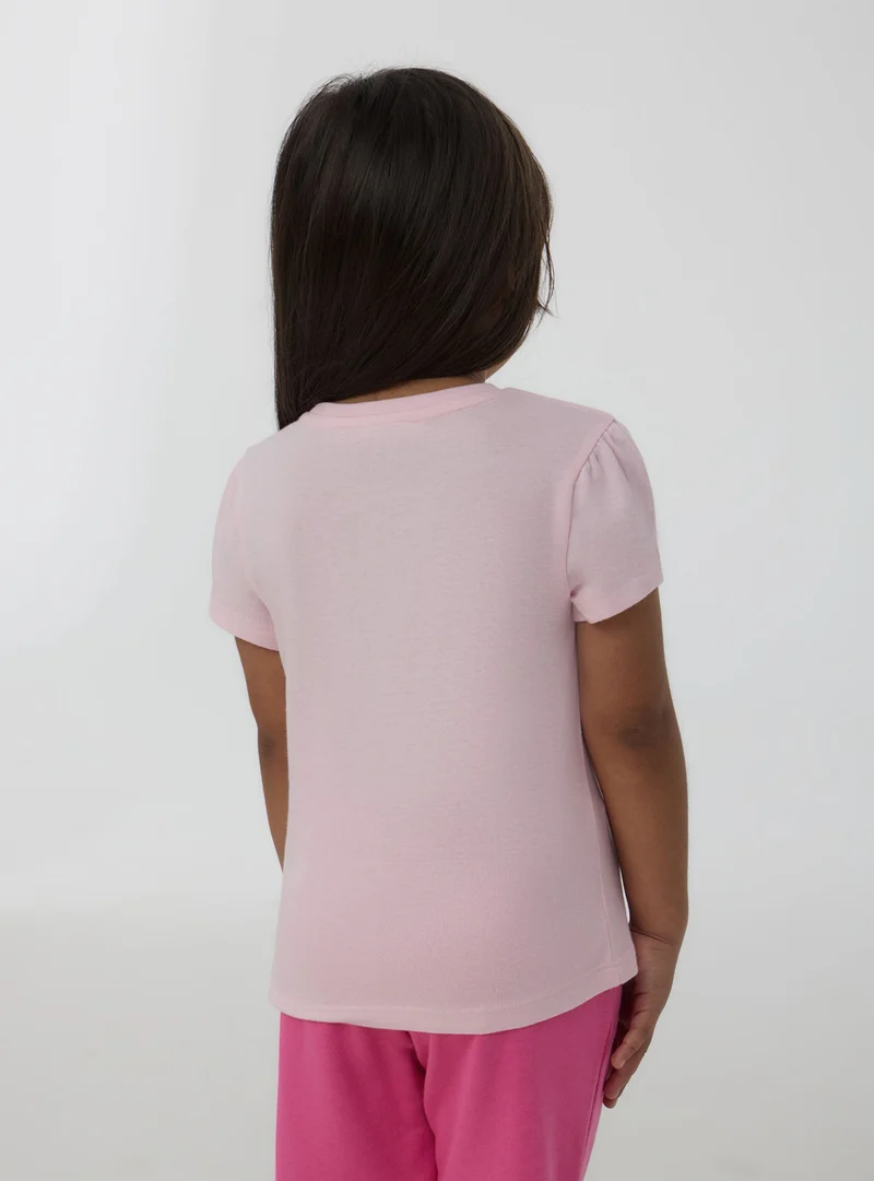 T-shirt con stampa animaletto e scritta