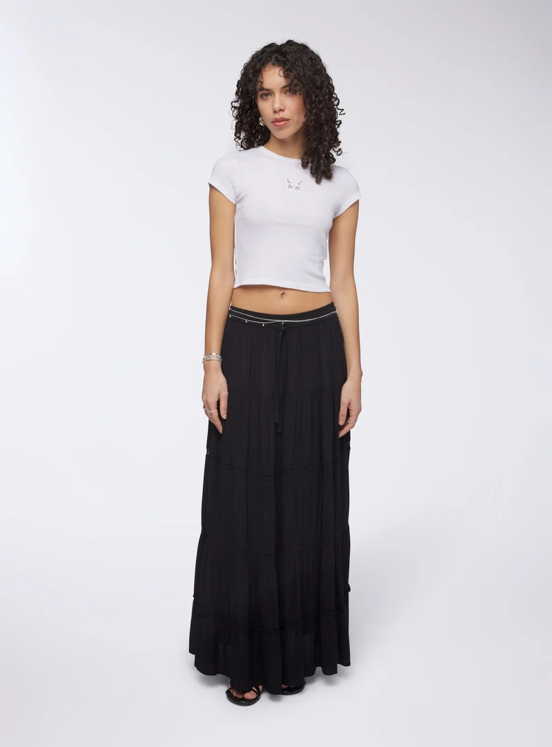 T-shirt crop con dettaglio farfalla cut-out