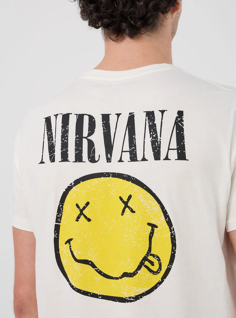 T-shirt stampa Nirvana® fronte/retro
