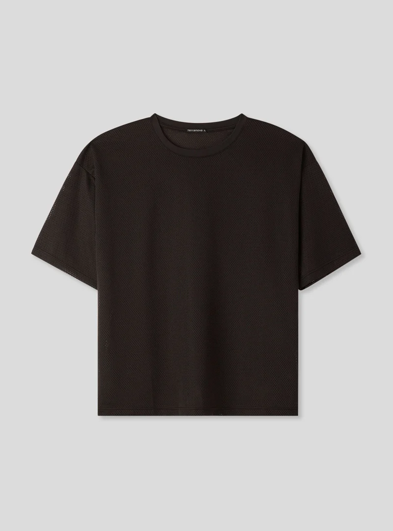 T-shirt in rete boxy fit