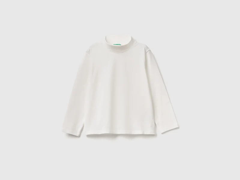 T-shirt lupetto in cotone stretch