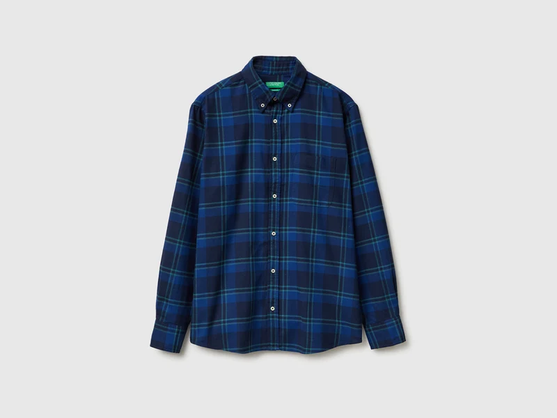 Camicia button down in flanella