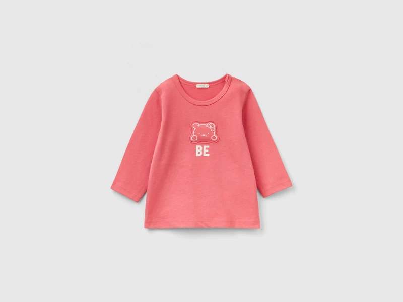 T-shirt con patch 100% cotone bio