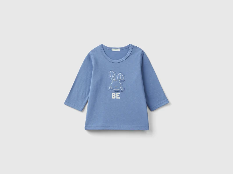 T-shirt con patch 100% cotone bio