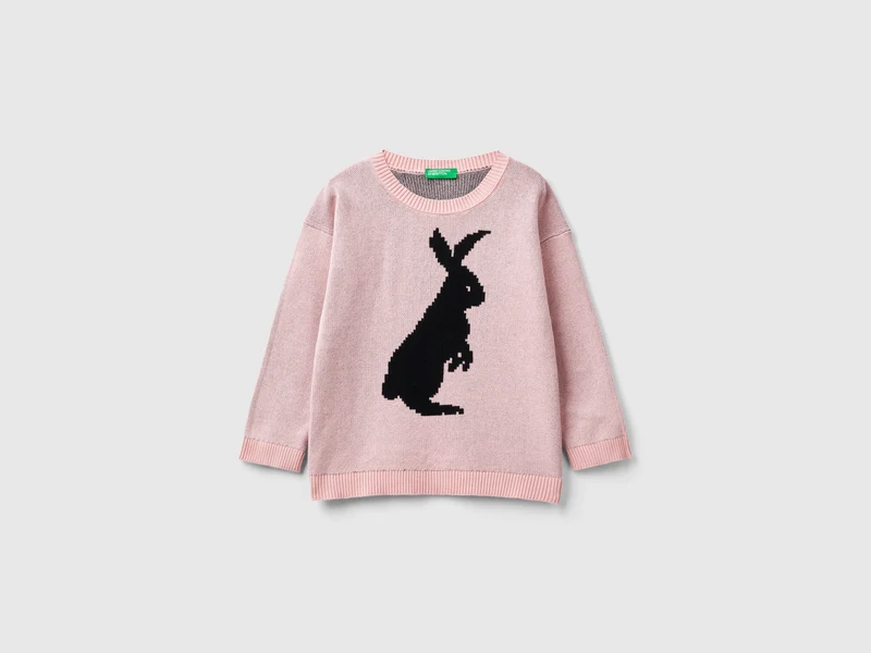 Maglioncino con disegno coniglio