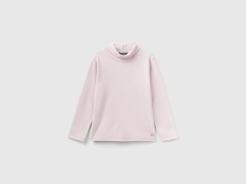 T-shirt dolcevita in caldo cotone bio