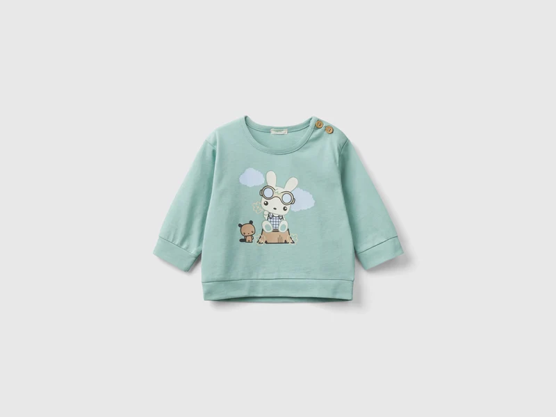 Calda t-shirt con stampa coniglietto