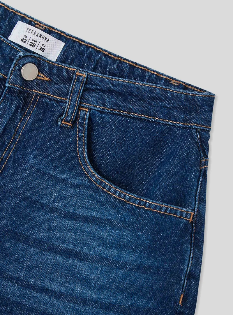 Shorts in jeans con stampa grafica