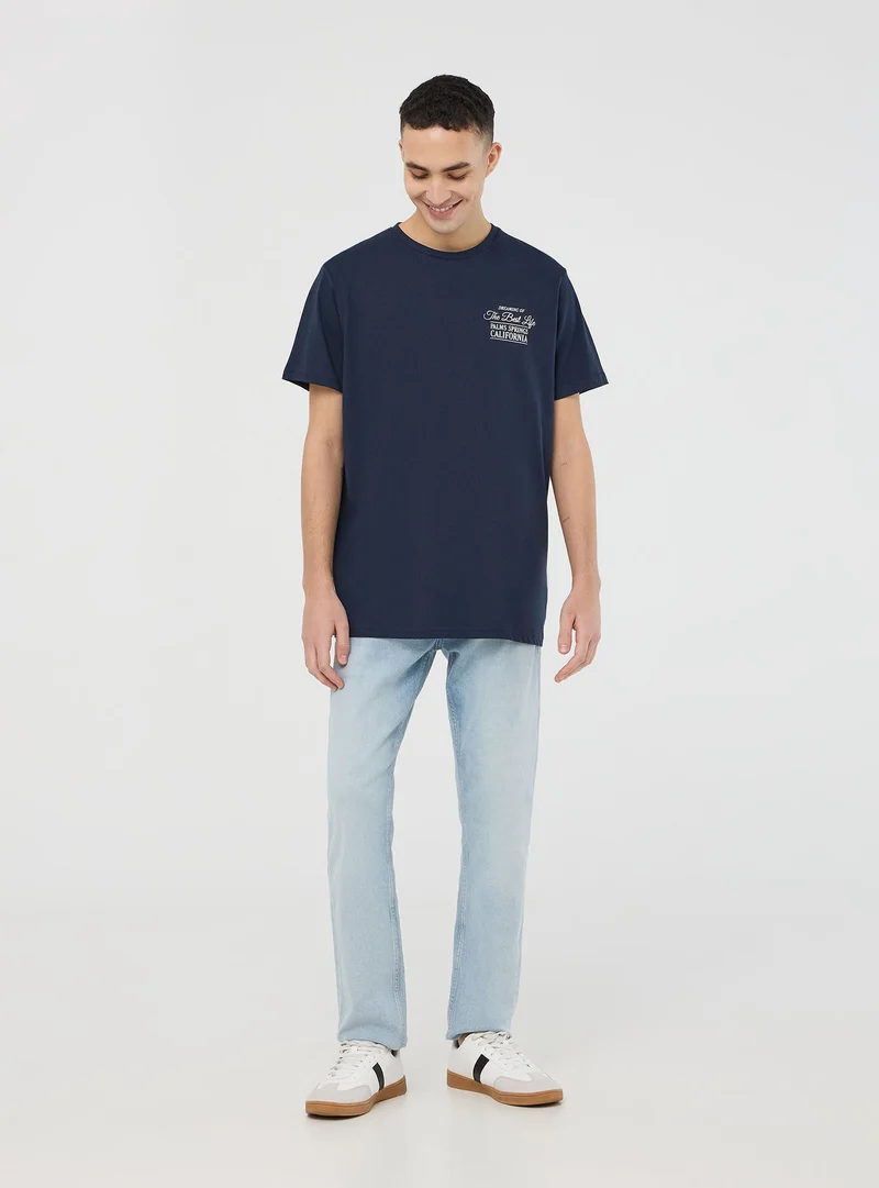 T-shirt con scritte fronte/retro