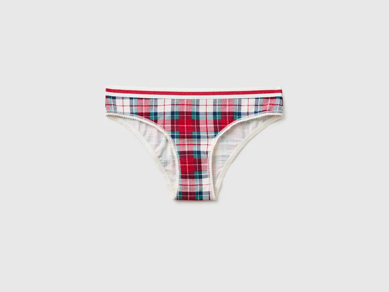 Slip con stampa tartan