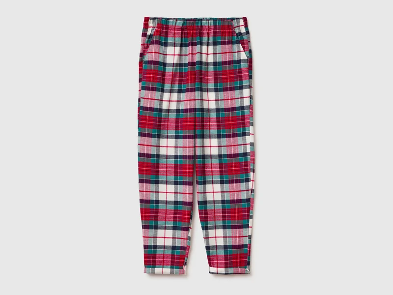 Pantaloni tartan natalizi in flanella