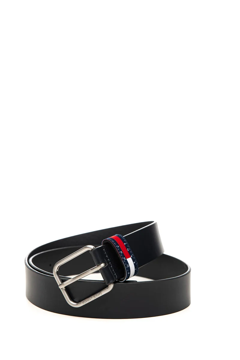 Cinta Tommy Hilfiger Tjm Ryan 3.5 Da Uomo Blu Marina In Pelle