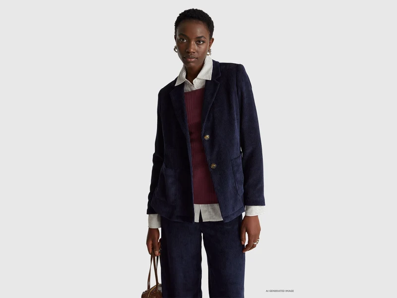 Blazer in velluto a costine