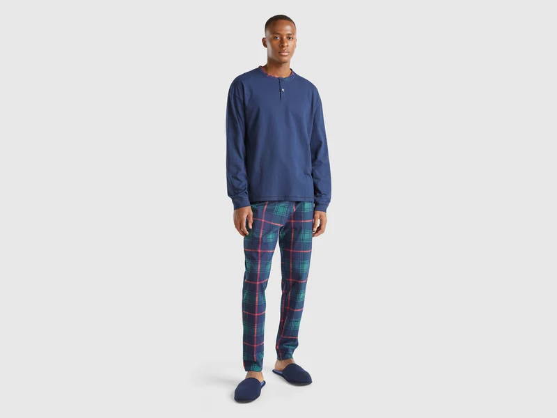 Pigiama con pantaloni tartan