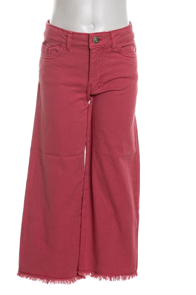 Pantalone Mayoral Fringed Bull Jeans Da Bambina Fuxia