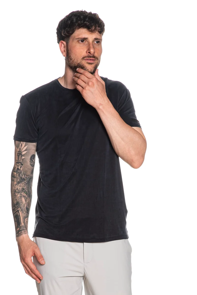 T Shirt R.R.D. Cupro Shirty Da Uomo Blu Marina