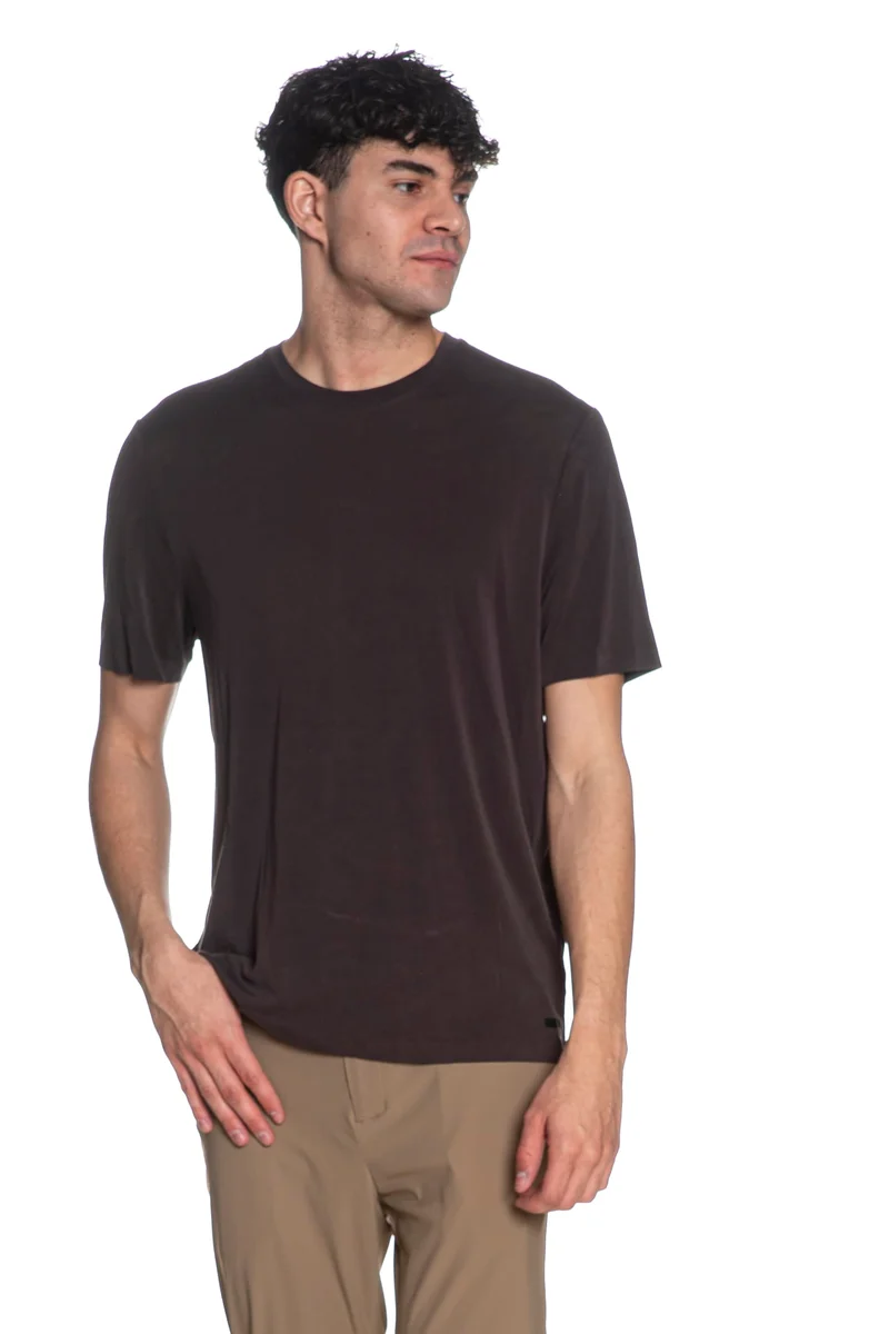 T Shirt Unity Wave Cupro Da Uomo Marrone Testa Di Moro