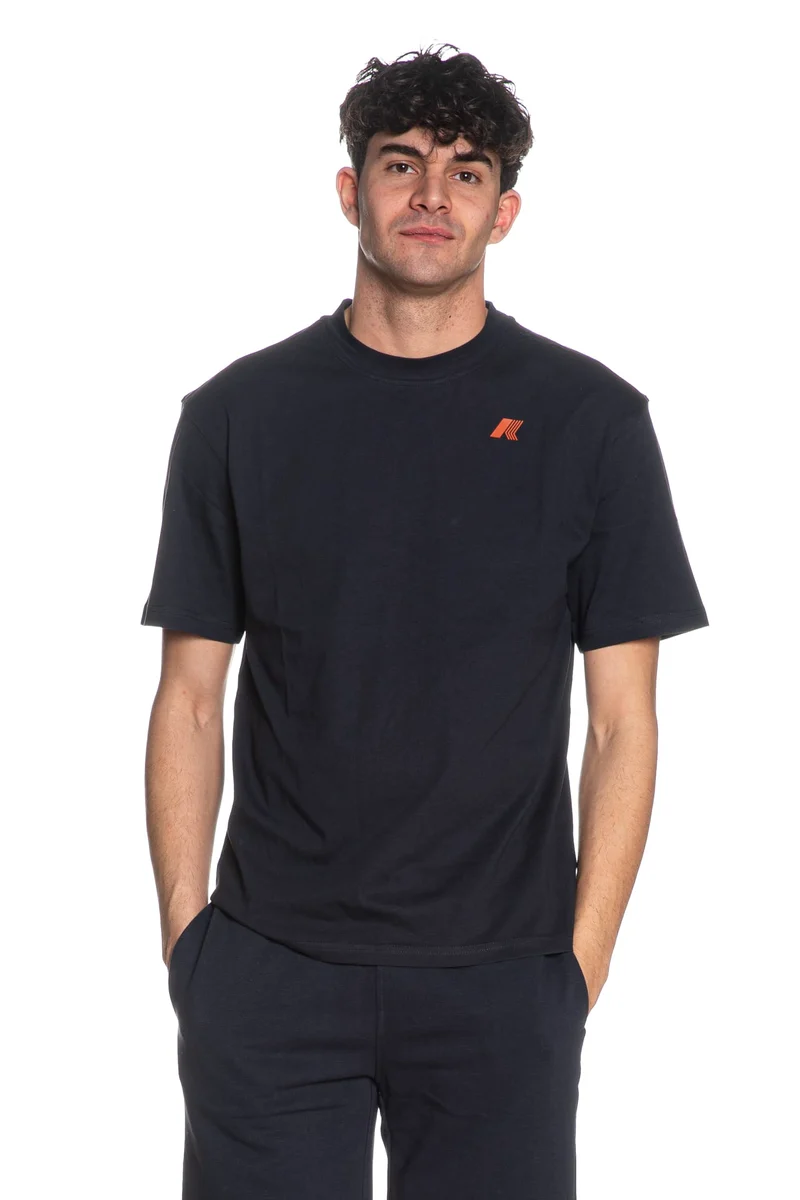 T Shirt K-Way Solo Jer Wave Da Uomo Blu Navy