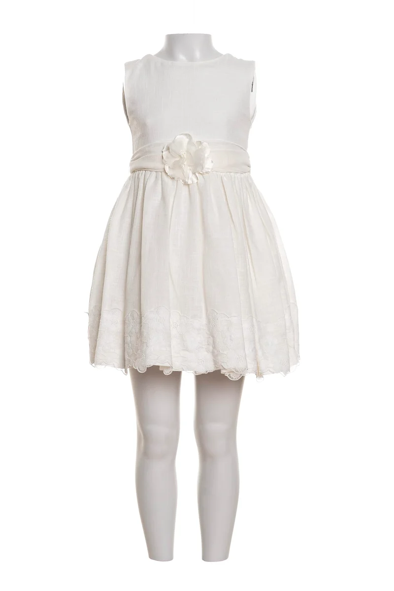 Abito Mayoral Sleeveless Lace Da Bambina Bianco