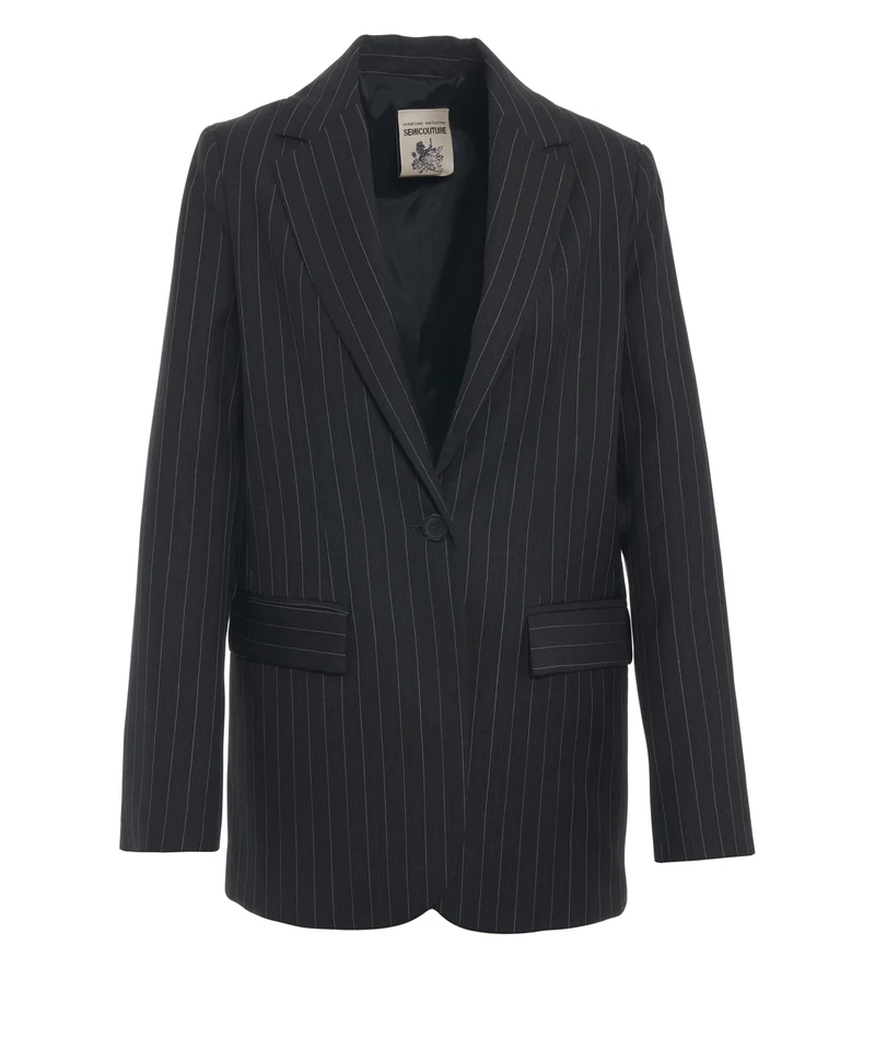 Blazer monopetto gessato
