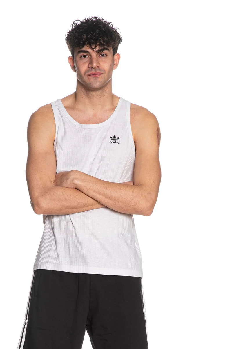 Canotta Adidas Ess Tank Rib Da Uomo Bianca