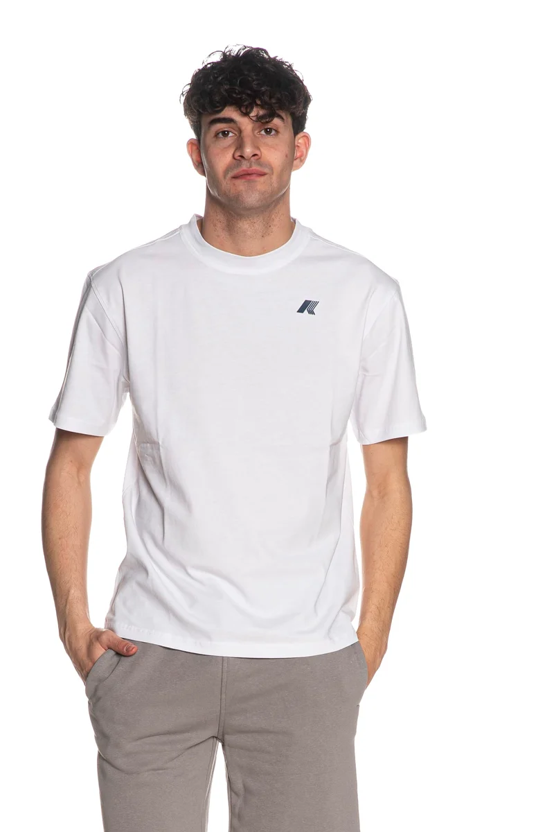 T Shirt K-Way Solo Jer Wave Da Uomo Bianca