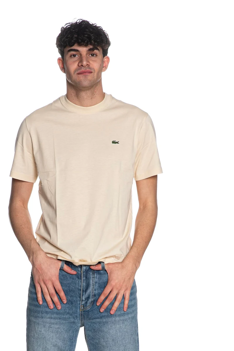T Shirt Lacoste Th7318 Da Uomo Giallo Psatello