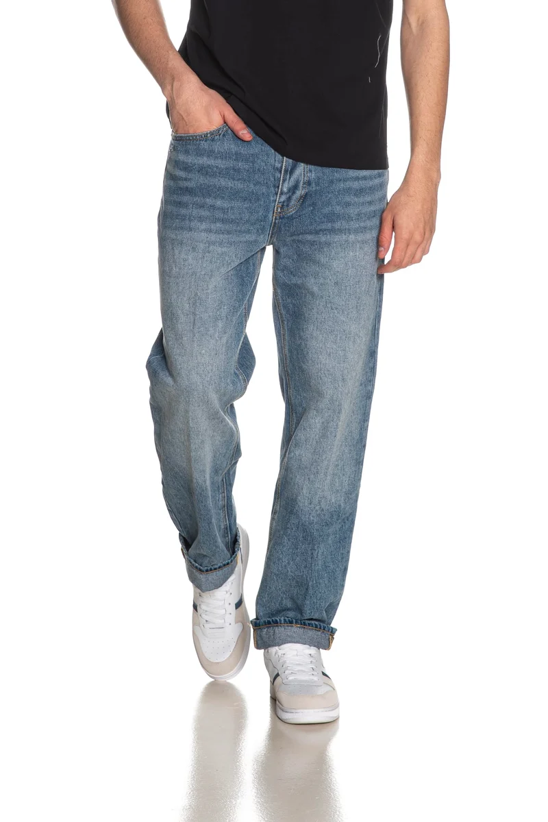 Jeans Landek Park Bgg Med Da Uomo Denim Blu Medio