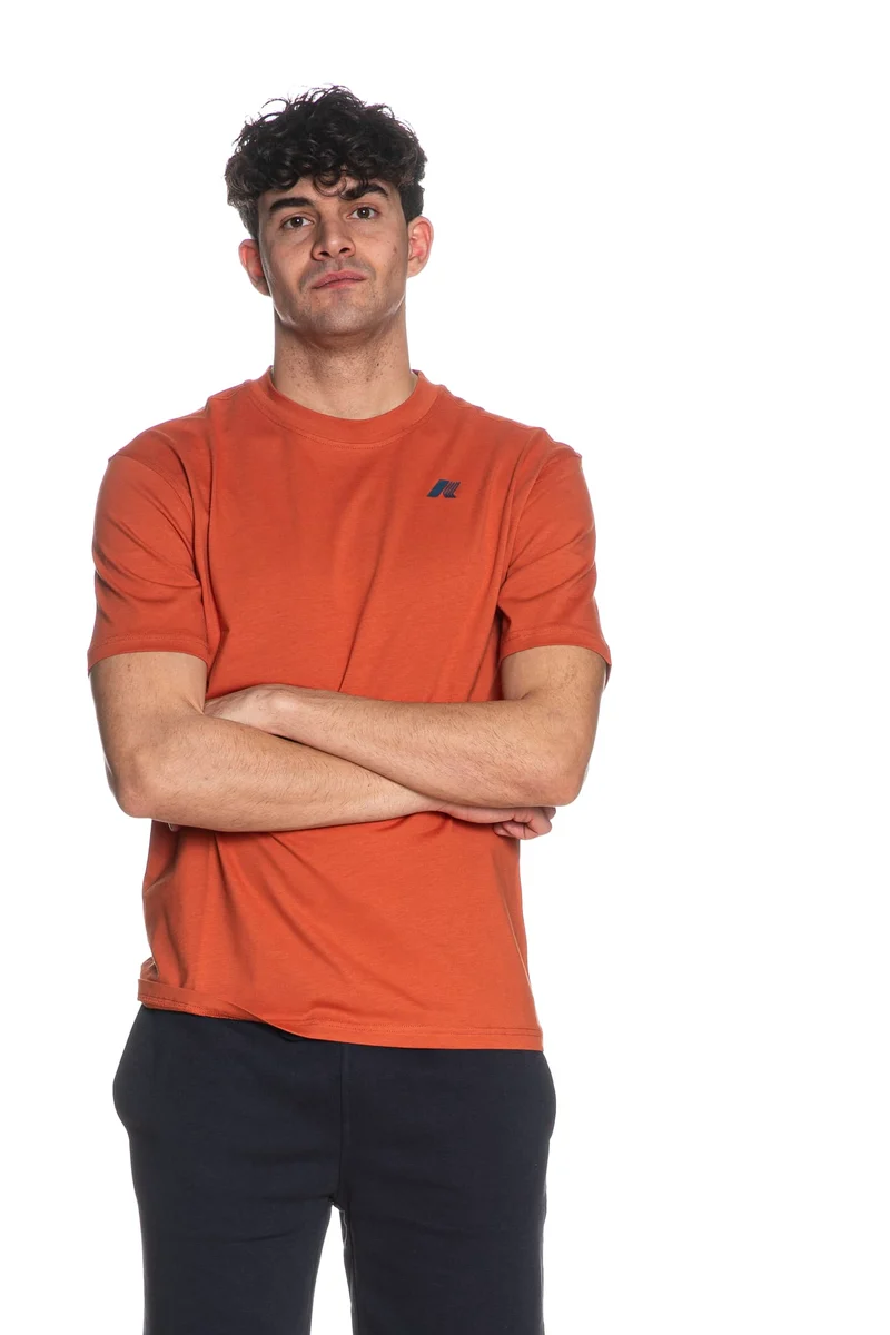 T Shirt K-Way Solo Jer Wave Da Uomo Arancione Ruggine