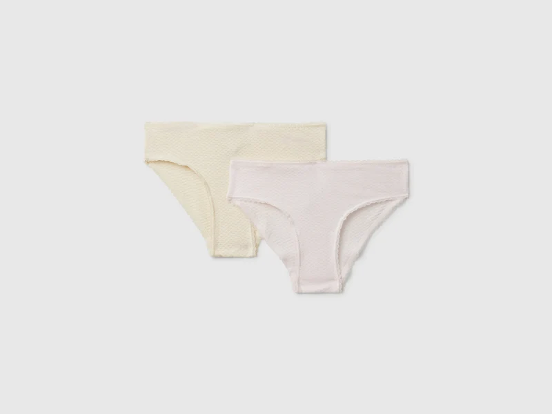 Due slip in misto cotone stretch