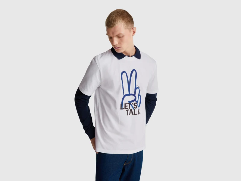 T-shirt relaxed fit con stampa