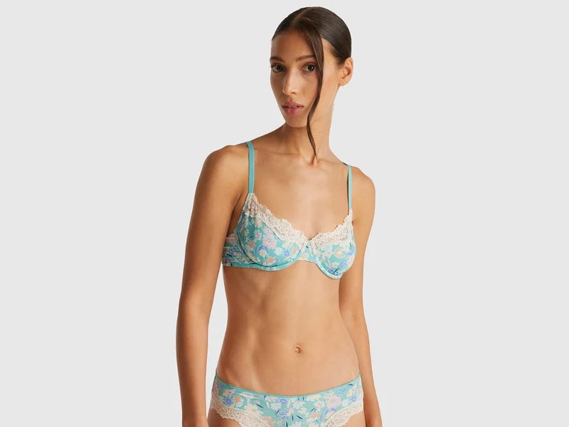 Reggiseno con stampa floreale