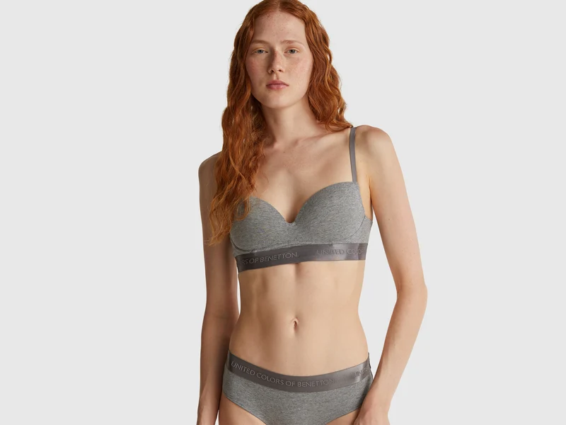 Reggiseno imbottito in cotone stretch