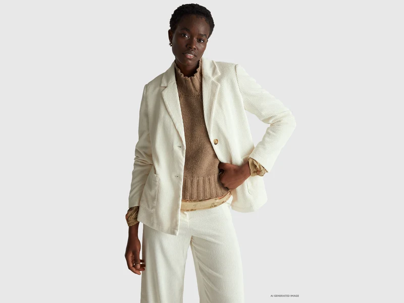 Blazer in velluto a costine