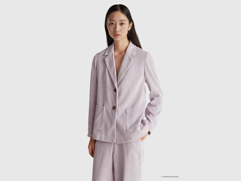 Blazer in velluto a costine