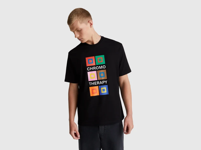 T-shirt relaxed fit con stampa