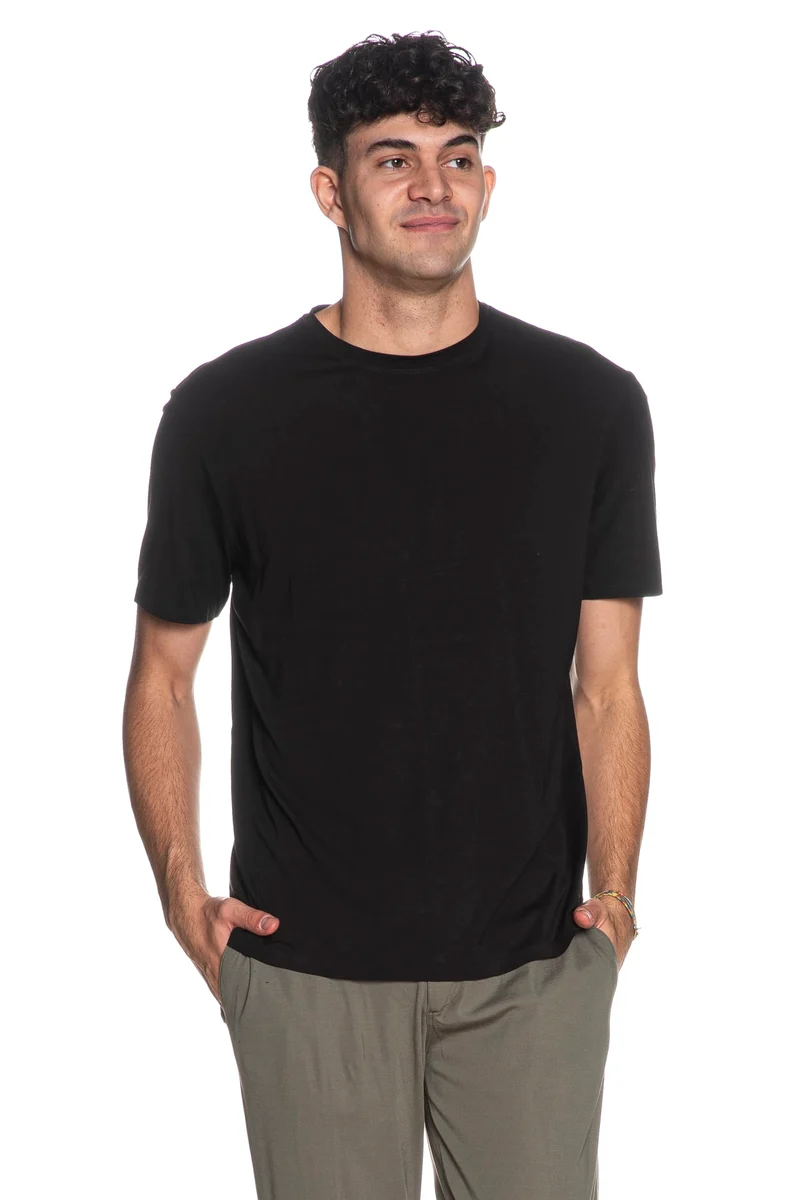T Shirt Unity Wave Cupro Da Uomo Nero