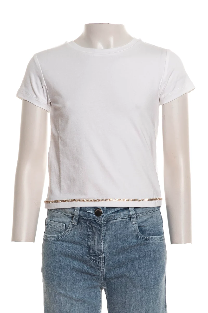 T Shirt Sarabanda Shiny Basic Da Bambina Bianca
