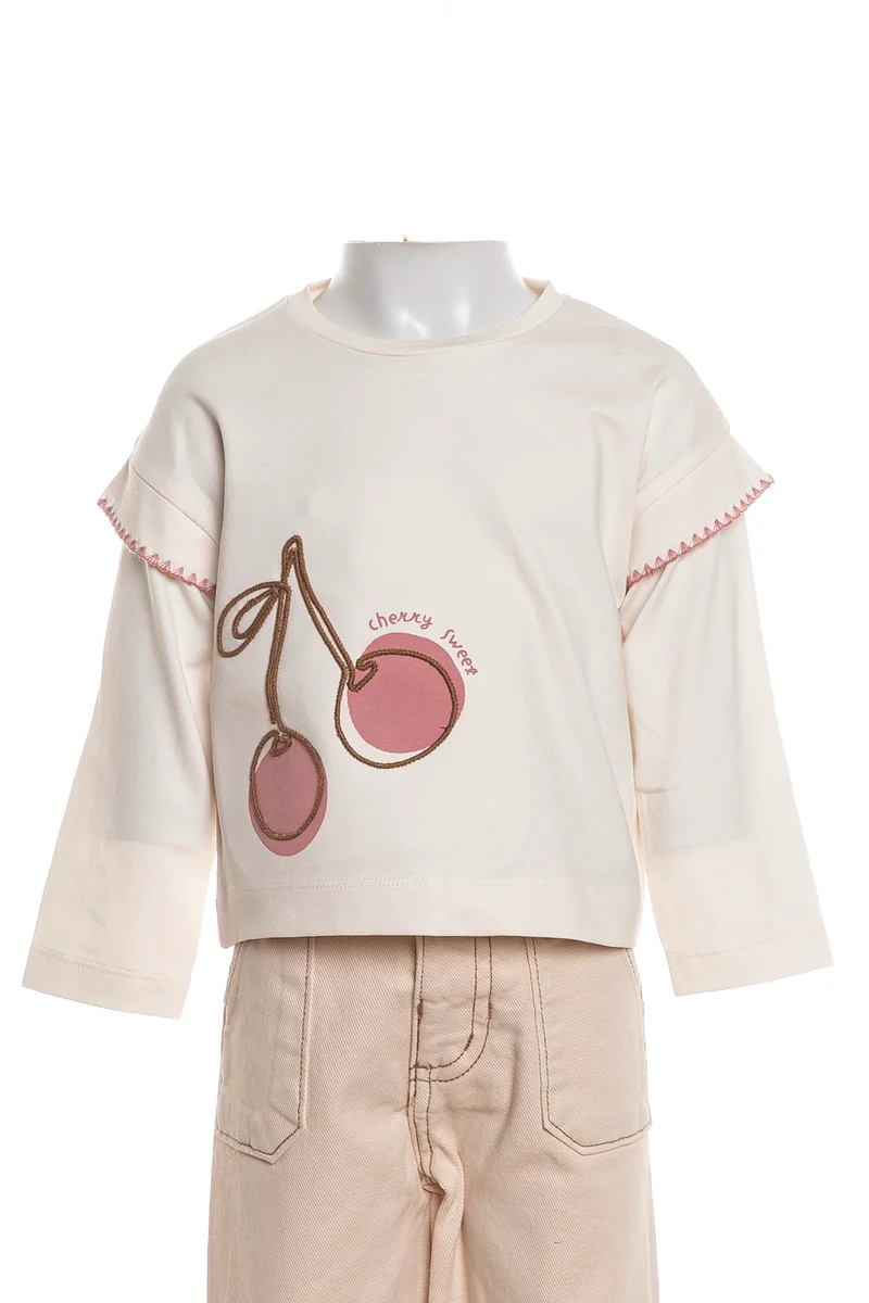 T Shirt Mayoral Cherry Da Bambina Panna