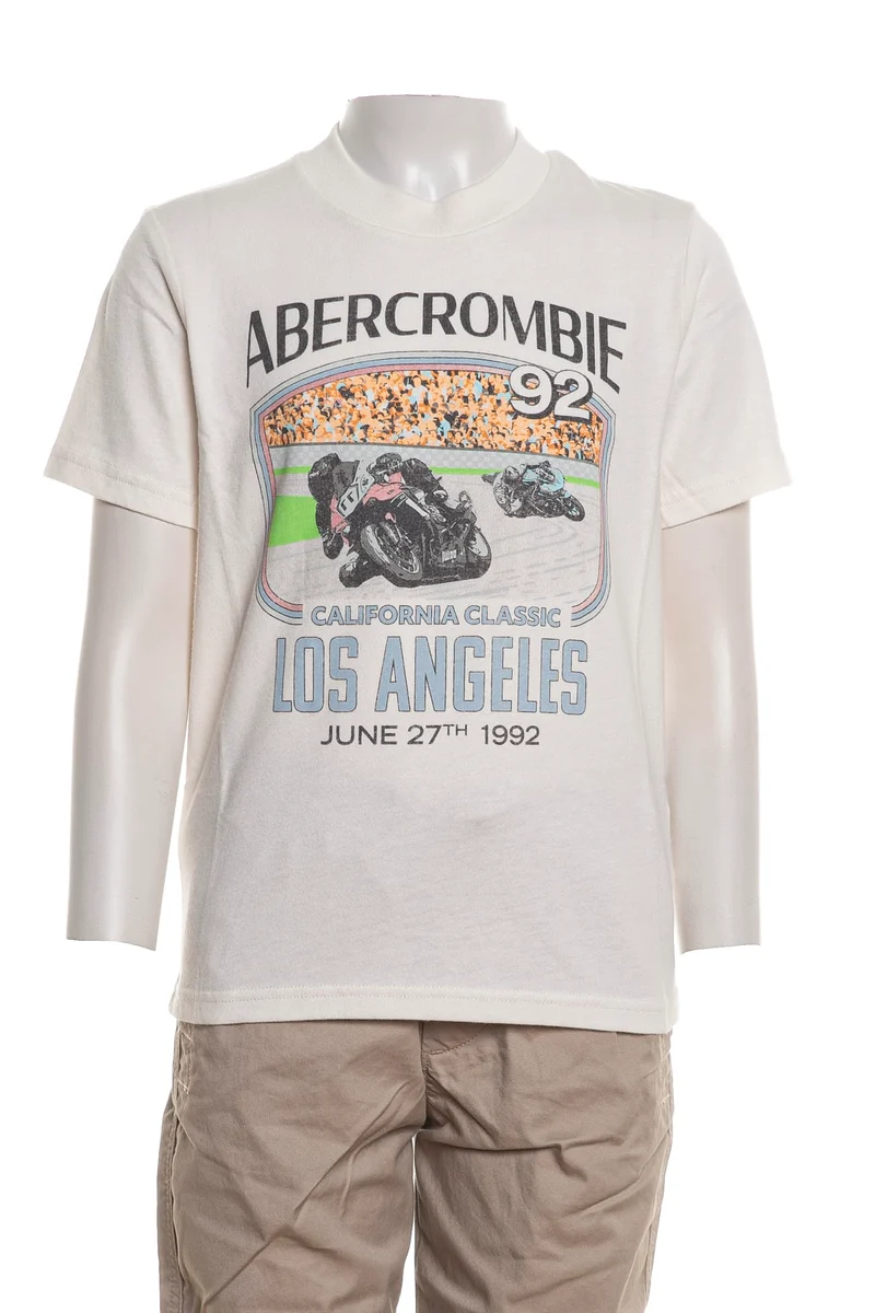 T Shirt Abercrombie&Fitch California Classic Tee Da Bambino Panna