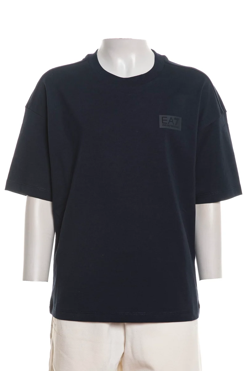 T Shirt Ea7 Train Lg Series Da Bambino Blu Navy