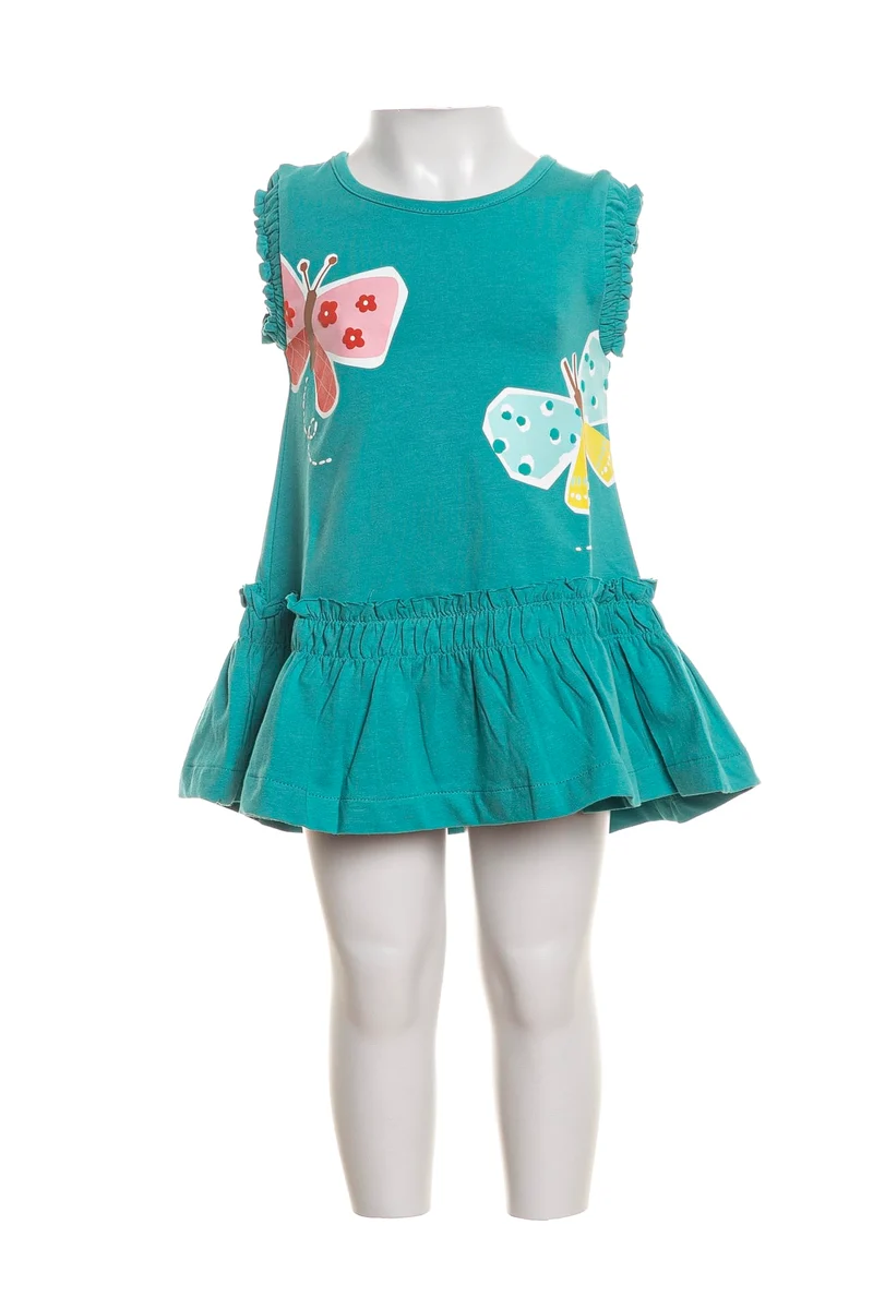 Vestito Mayoral Butterfly Da Bambina Verde Acqua