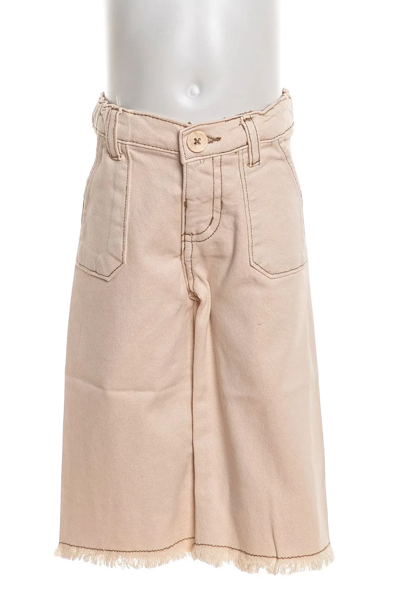 Pantalone Mayoral Fringed Da Bambina Beige