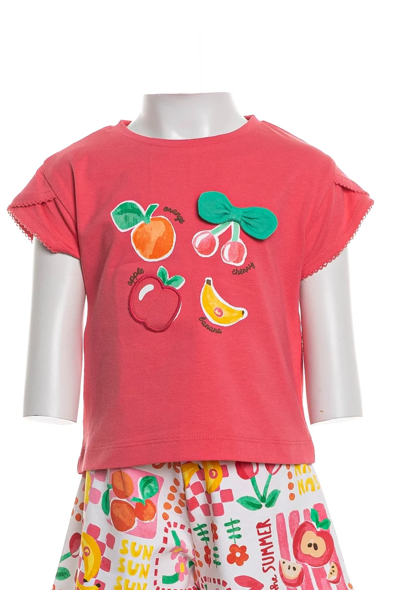 T Shirt Mayoral Fruit Ptch Da Bambina Fuxia