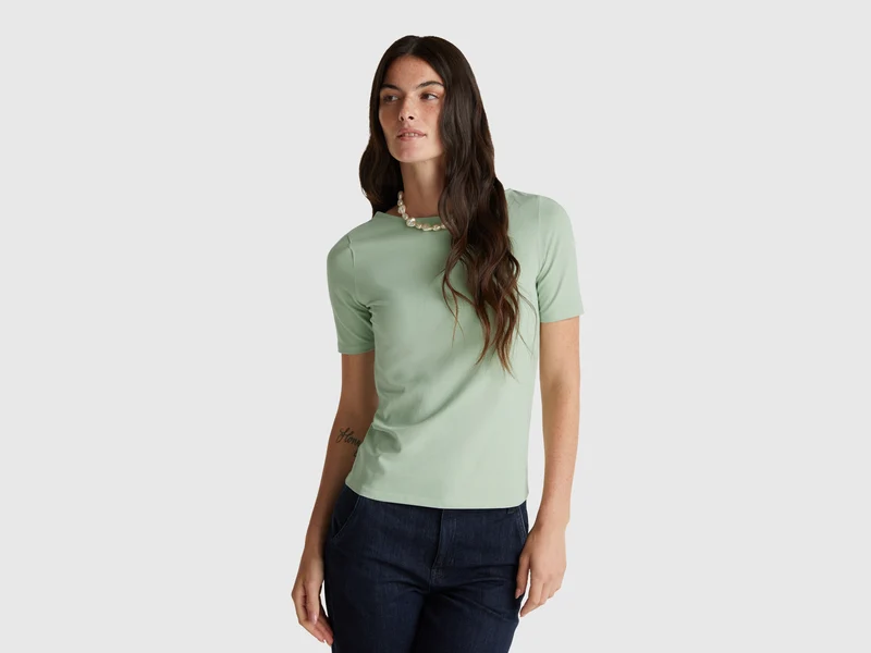T-shirt slim fit reversibile