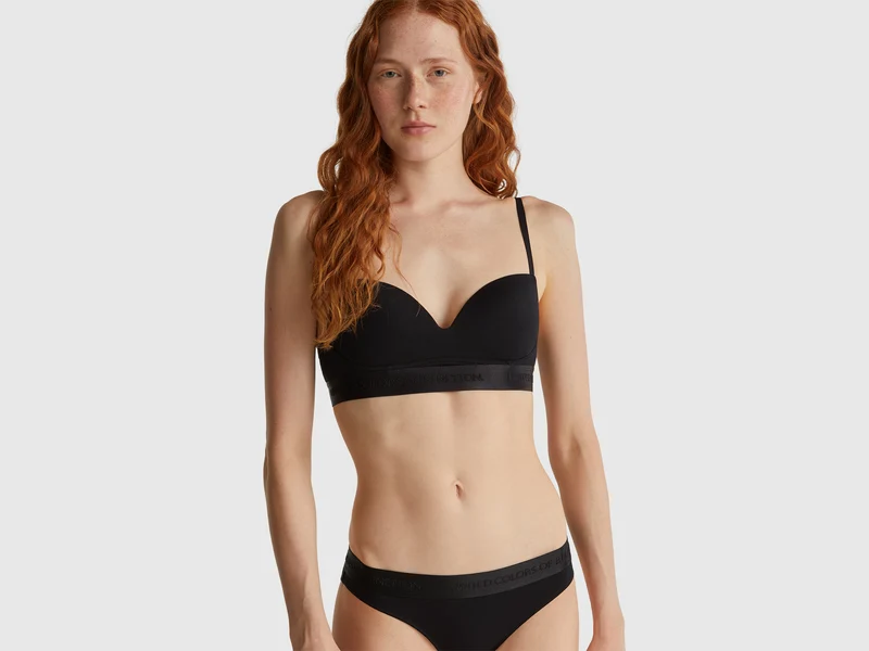 Reggiseno imbottito in cotone stretch