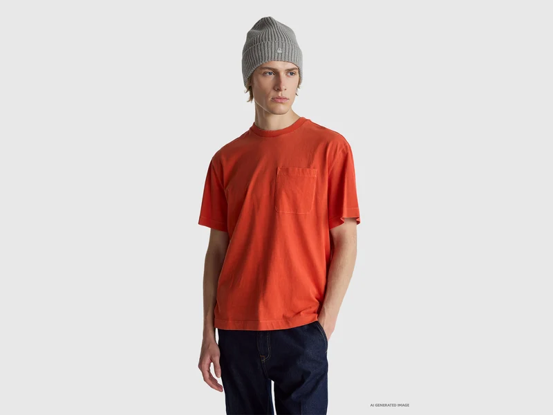 T-shirt in cotone over fit